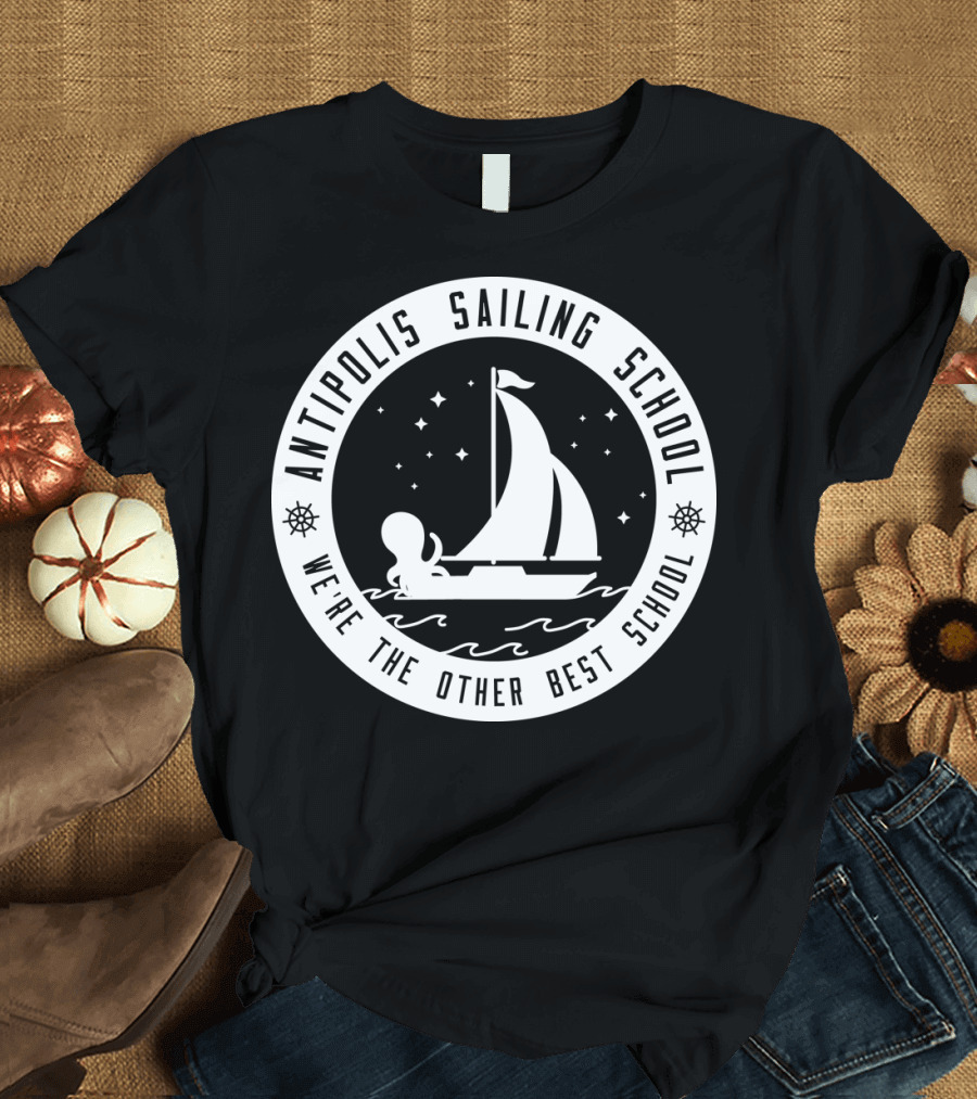 Antipolis Sailing School We're the Other Best School Nautical Octopus T-Shirt