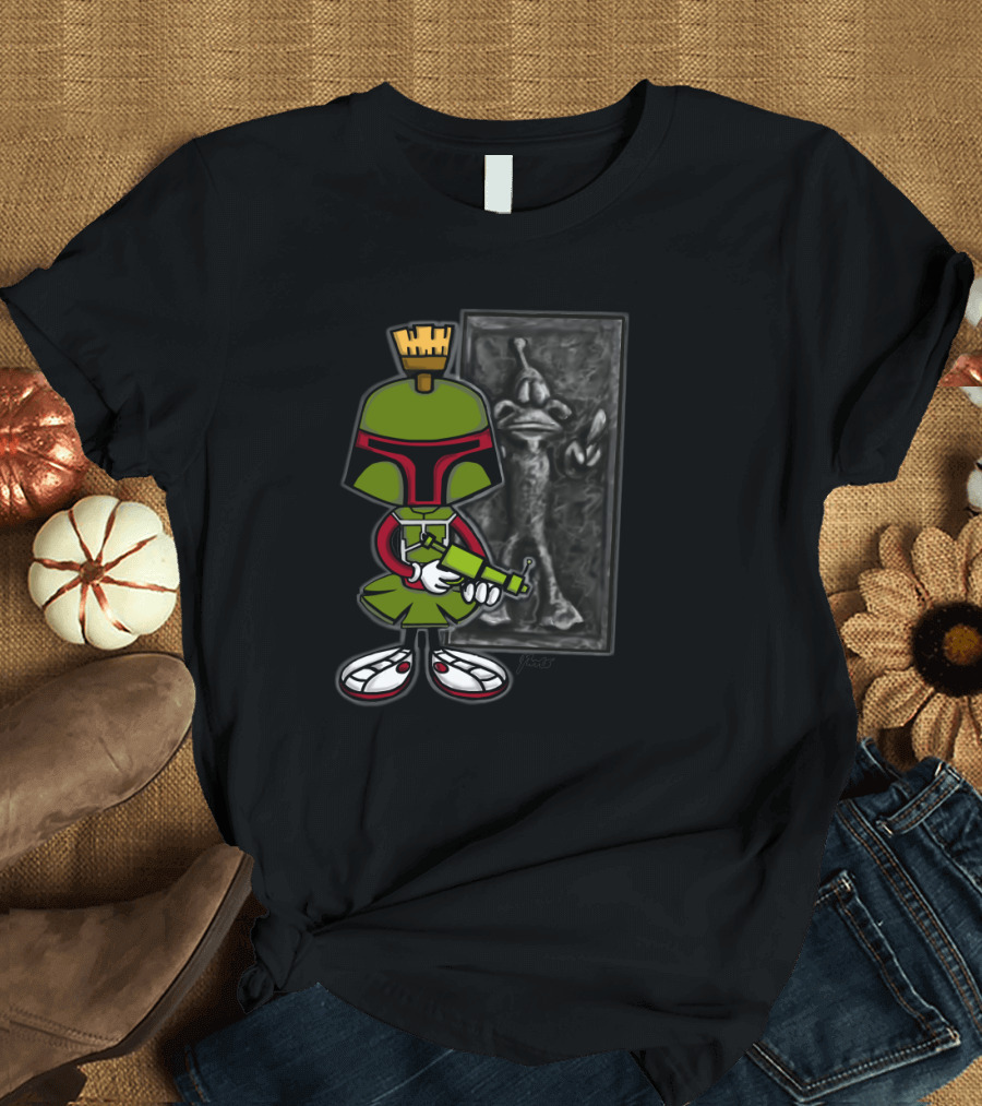 Marvin Martian Bounty Hunter Character Fusion with Carbon Freeze Panel T-Shirt