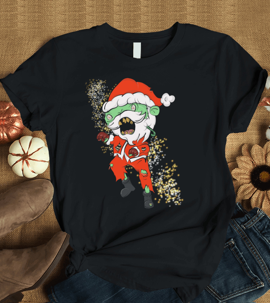 Seasons Greetings Zombie Santa Claus Christmas Humor T-Shirt