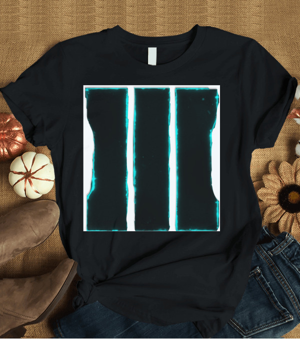 T-Shirt: Call of Duty Black Ops III GAMES Iconic Blue Neon Roman Numerals T-Shirt Call of Duty Black Ops III GAMES Iconic Blue Neon Roman Numerals T-Shirt