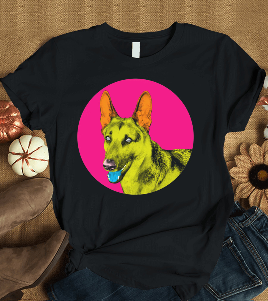 Pink Bubblegum German Shepherd Vibrant Pop T-Shirt