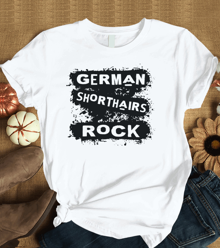 German Shorthaired Pointers Rock Grunge T-Shirt