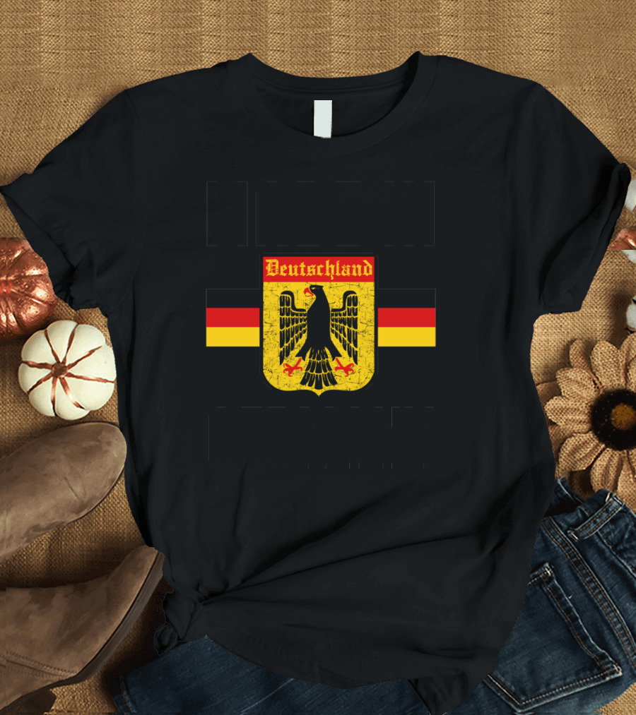 Made in Germany Deutschland Eagle Emblem with Flag Colors T-Shirt