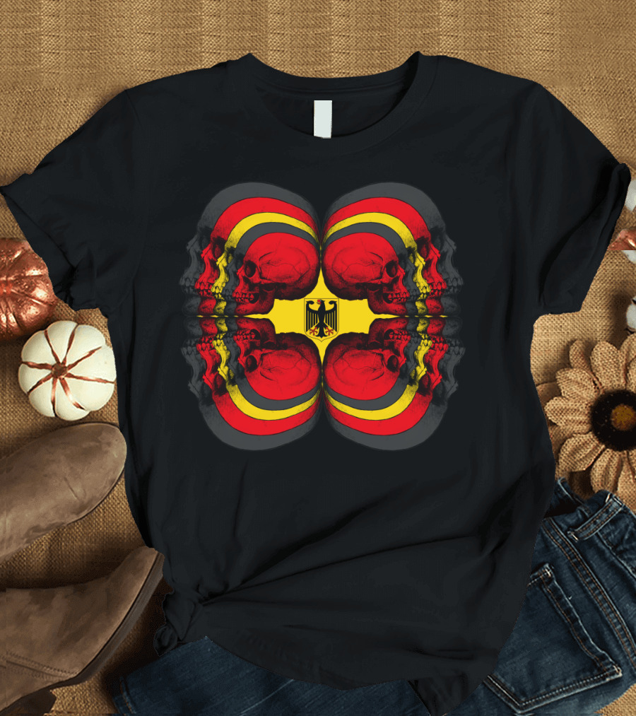 Germany Flag Skull Mirror T-Shirt
