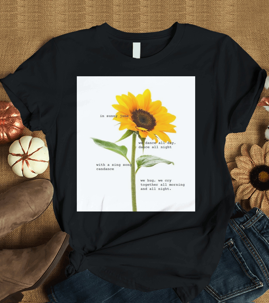 In Sunny June We Dance All Day and Night With a Sing Song Cadance Hug Cry Together All Morning T-Shirt