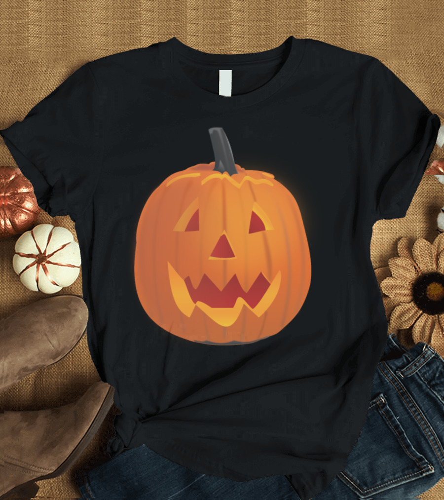 Jack O Lantern Pumpkin Carved Halloween Icon Classic Image T-Shirt