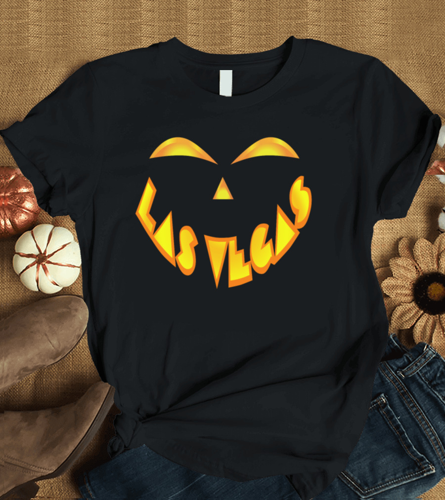 Las Vegas Jack O' Lantern Pumpkin Face Halloween T-Shirt