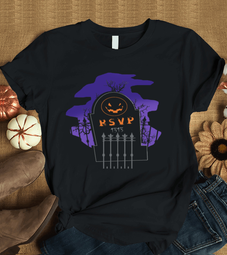Halloween RSVP 1313 Spooky Gravestone Pumpkin T-Shirt