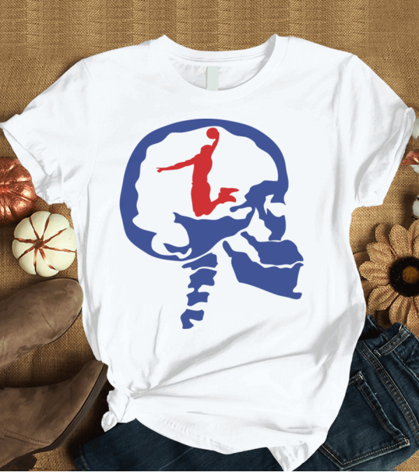 T-Shirt: Dunking Skeleton Skull Basketball Jump T-Shirt Dunking Skeleton Skull Basketball Jump T-Shirt