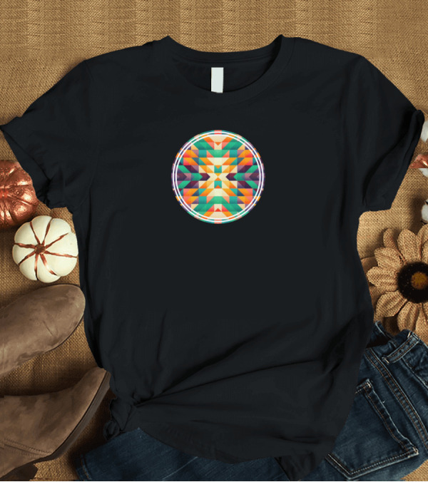 T-Shirt: Geometric Indian Summer Kaleidoscope T-Shirt Geometric Indian Summer Kaleidoscope T-Shirt
