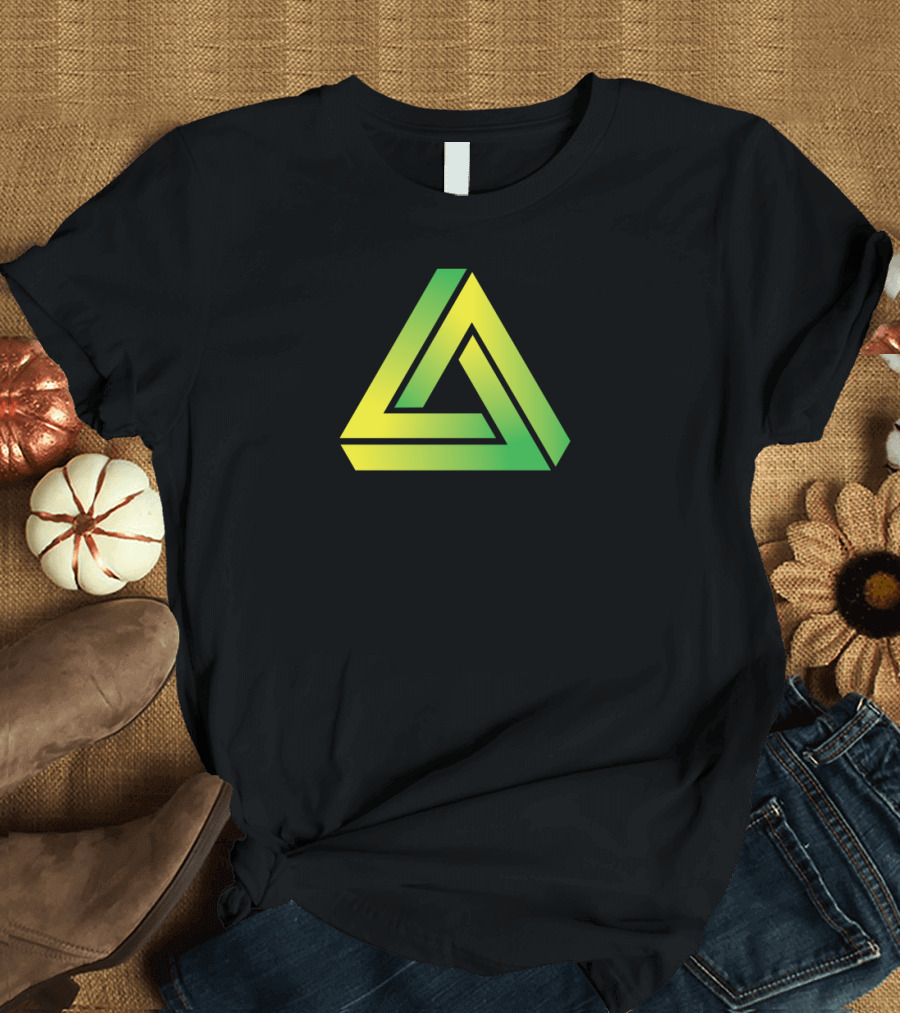Penrose Triangle Gradient Paradox Triangular Impossibility T-Shirt