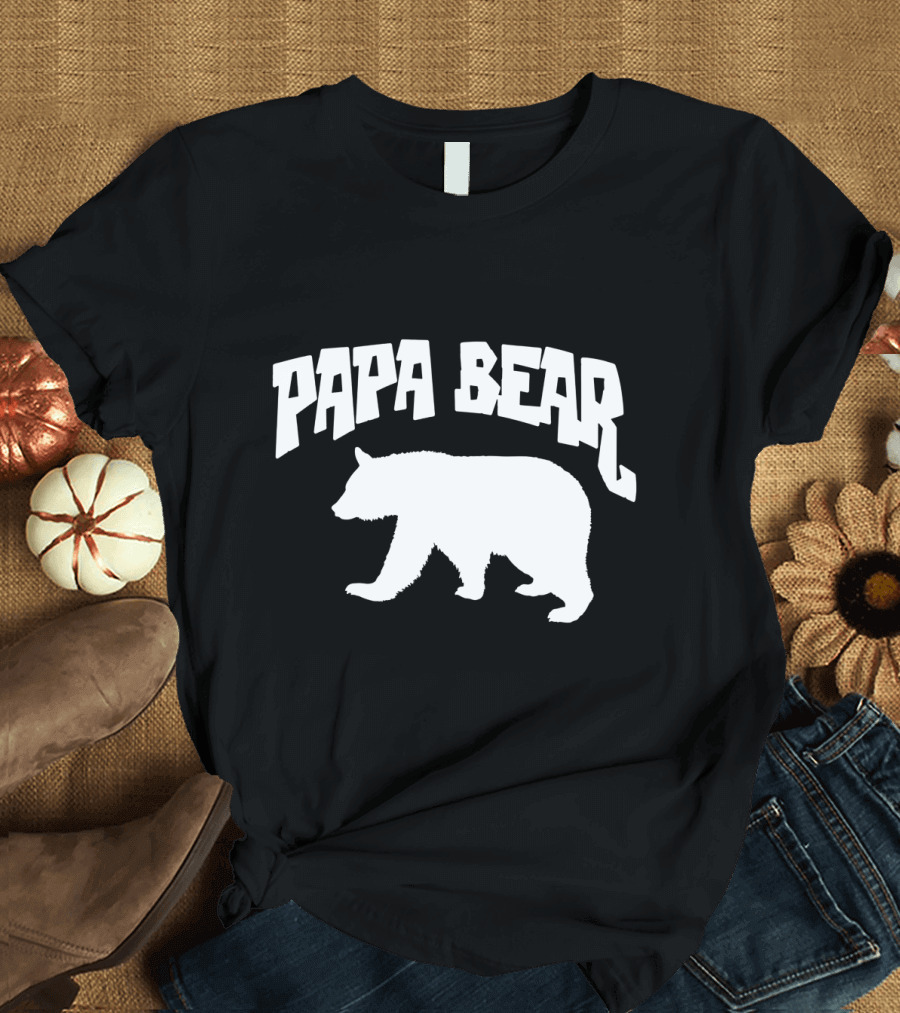 Papa Bear Baby Bear Fathers Dad Son Daughter Matching Cute Funny T-Shirt