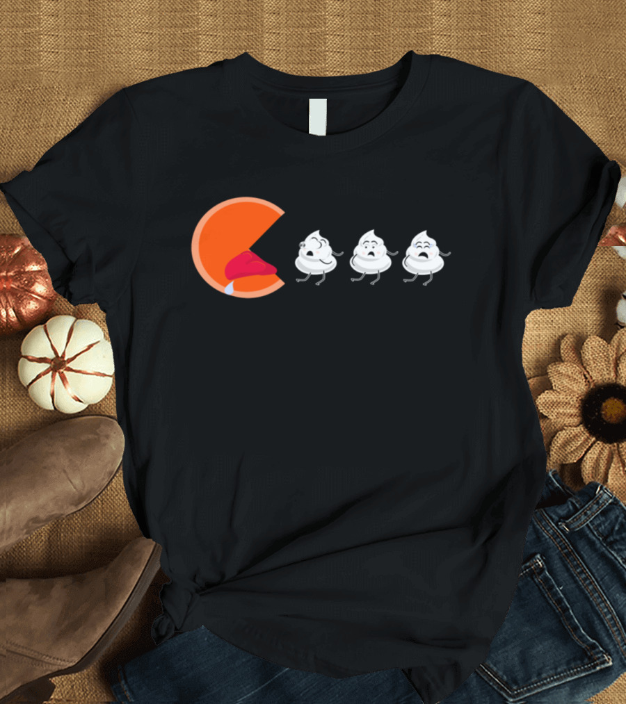 Classic Retro Pumpkin Pie with Whipped Cream Escape Thanksgiving Humor T-Shirt