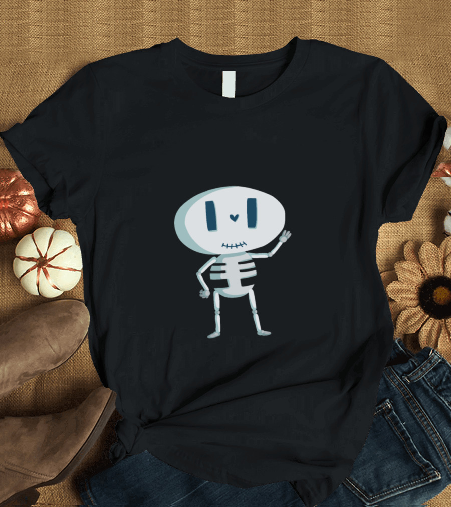 Baby Skeleton Whimsical Cartoon Charm T-Shirt