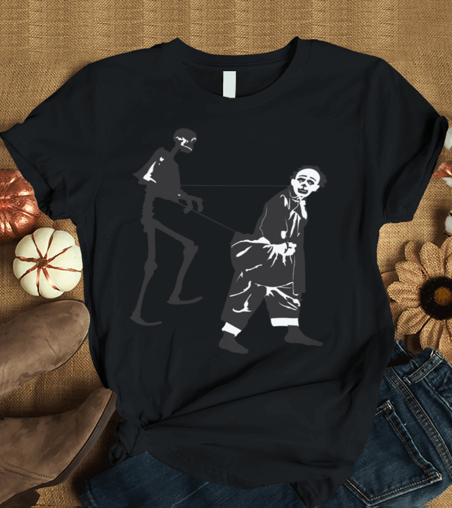 Skeleton Clown Shocking Monochrome Humor T-Shirt