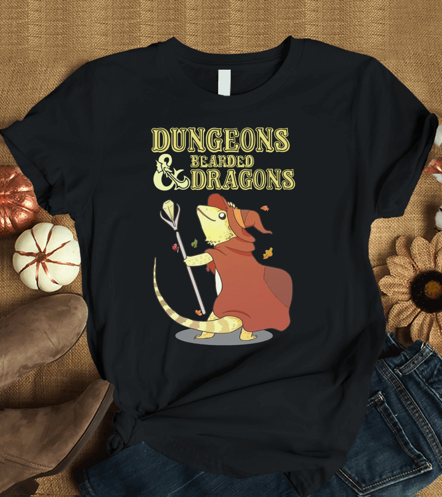 Dungeons And Bearded Dragons Mage Lizard Adventure T-Shirt