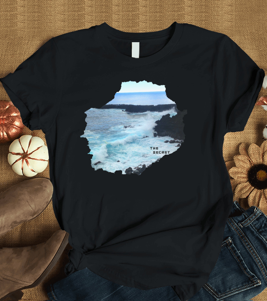 The Secret Cinema Podcast Island Edition Coastal Waves and Black Cliffs T-Shirt