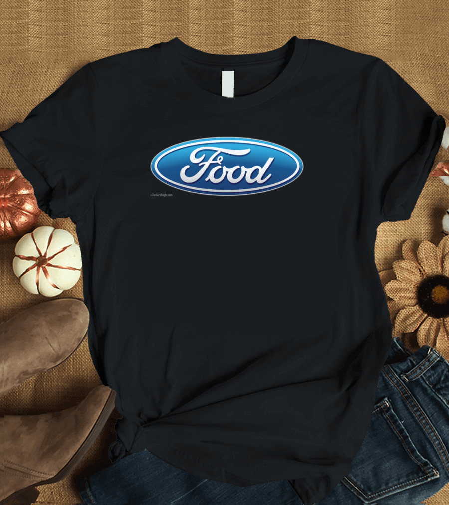 Food Parody Logo Ford Style Blue Oval T-Shirt