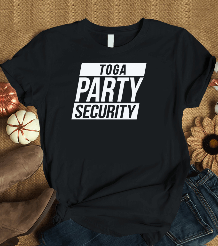 Toga Party Security Black T-Shirt