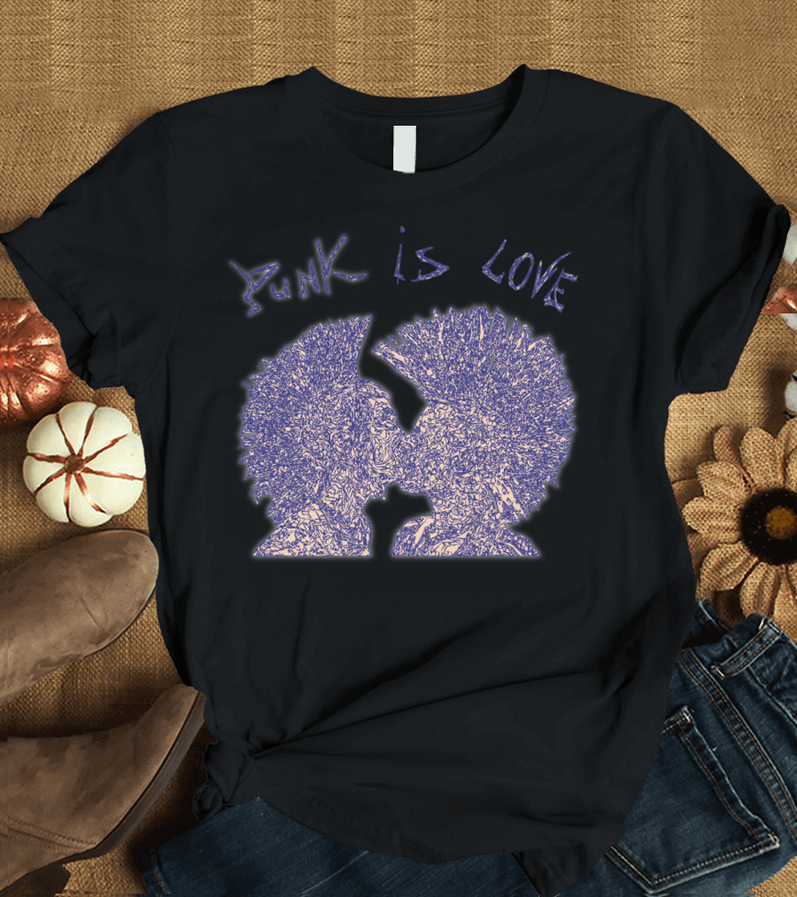 Punk Is Love Mohawk Kiss Embrace T-Shirt