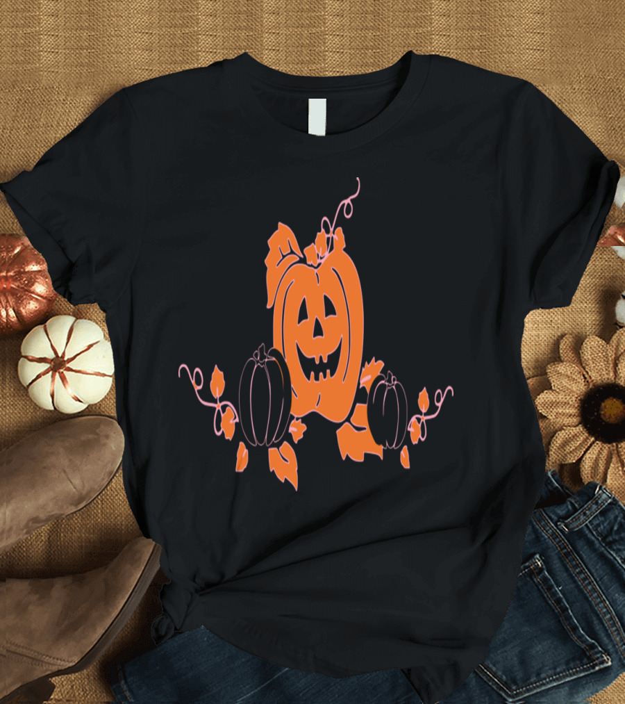 Jack O' Lantern Halloween Pumpkin Trio T-Shirt