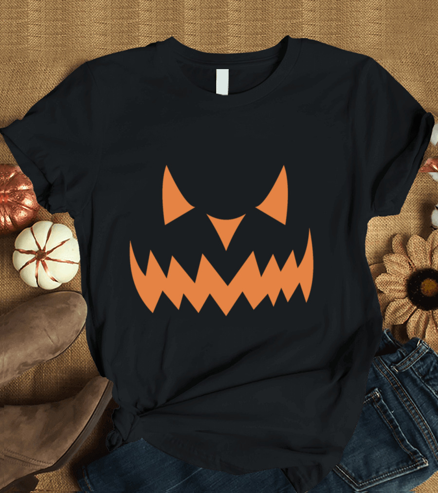 Jack o Lantern Pumpkin Face Scary Halloween T-Shirt