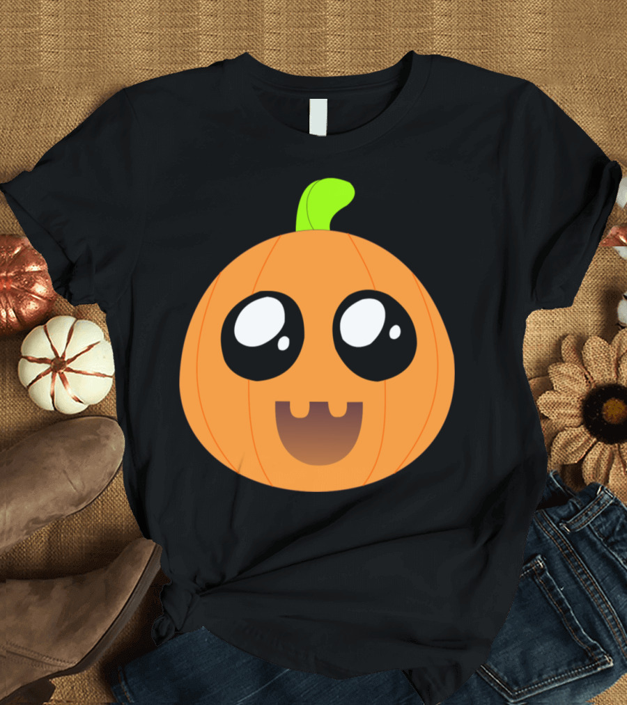 Cute Pumpkin Kawaii Face T-Shirt