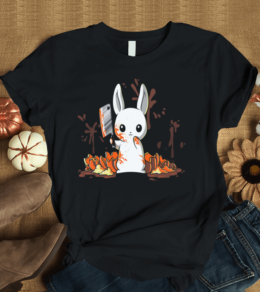 PUMPKIN SLAUGHTER RABBIT WITH CLEAVER T-Shirt