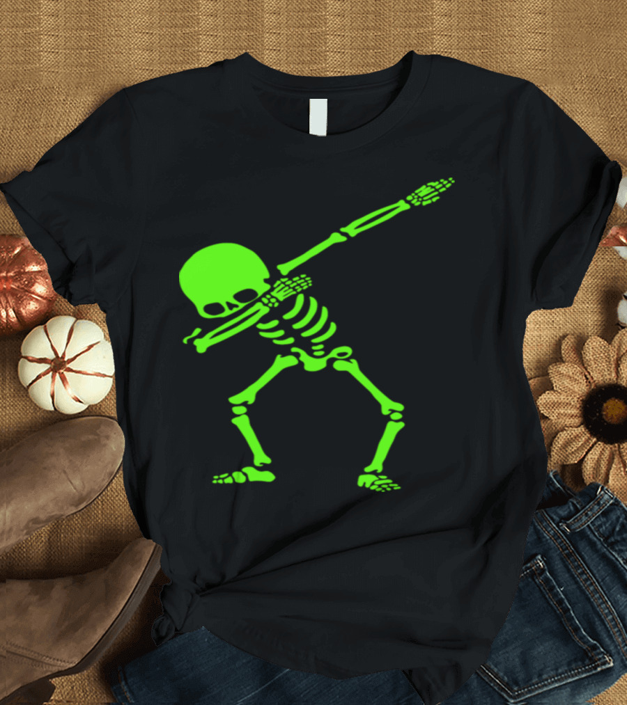 Skeleton Dab Halloween Costume Ideas Glow In The Dark T-Shirt