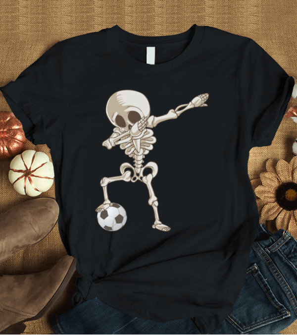 T-Shirt: Skeleton Dab with Soccer Ball T-Shirt Skeleton Dab with Soccer Ball T-Shirt