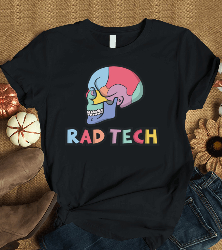 Rad Tech Radiology Colorful Skull T-Shirt