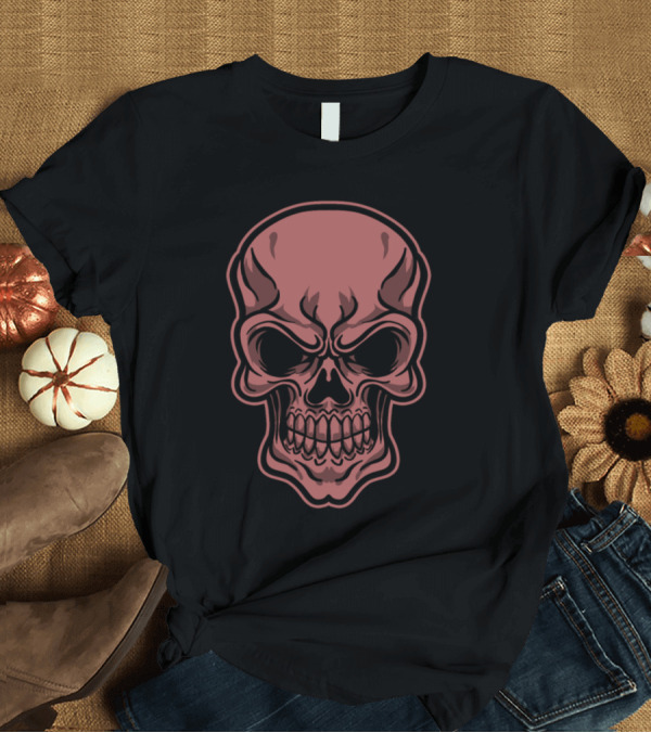 T-Shirt: Skull Human Bony Skeleton Bones Mask Face Grinning T-Shirt Skull Human Bony Skeleton Bones Mask Face Grinning T-Shirt