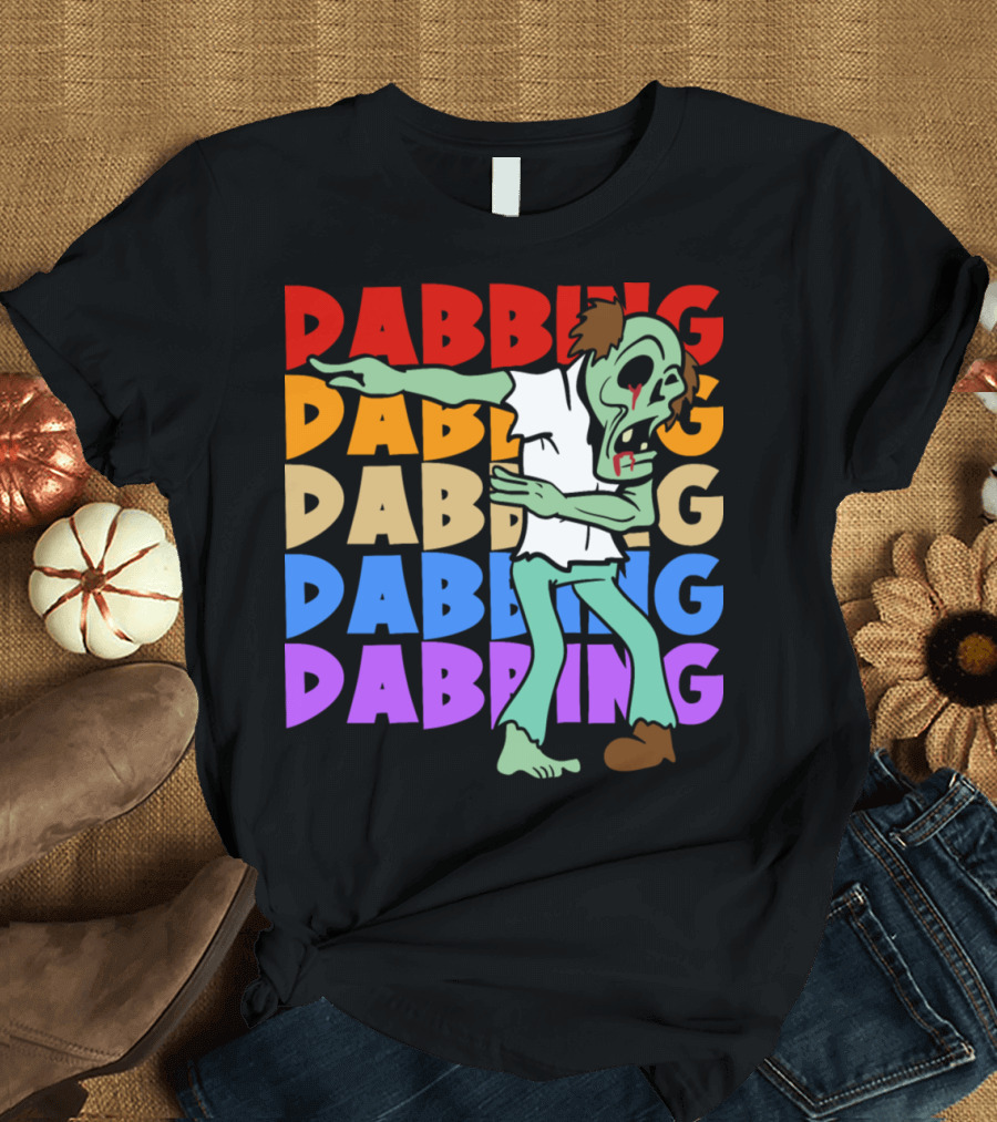 Retro Vintage Halloween Dabbing Dab Monster Zombie T-Shirt
