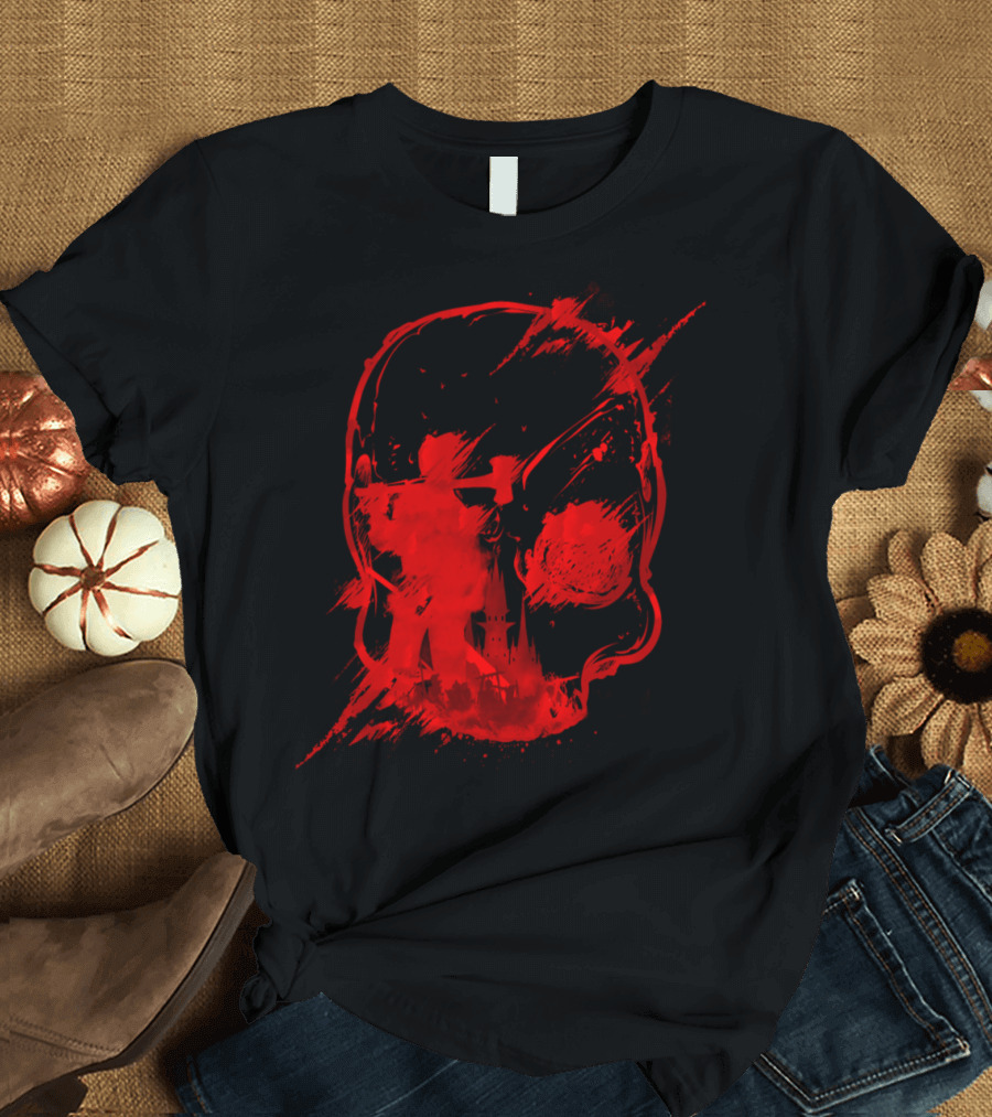 Old Castle Blood-Red Skull and Warrior T-Shirt