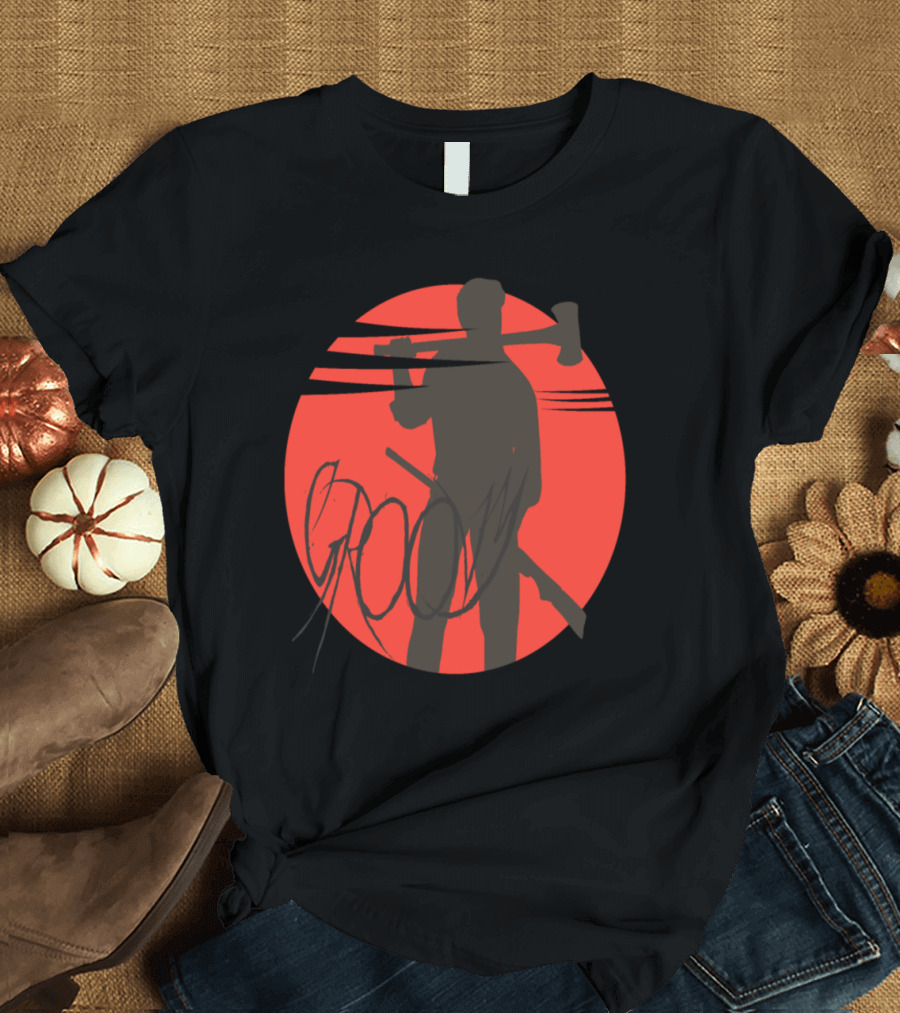 Groovy Chainsaw Red Sun T-Shirt