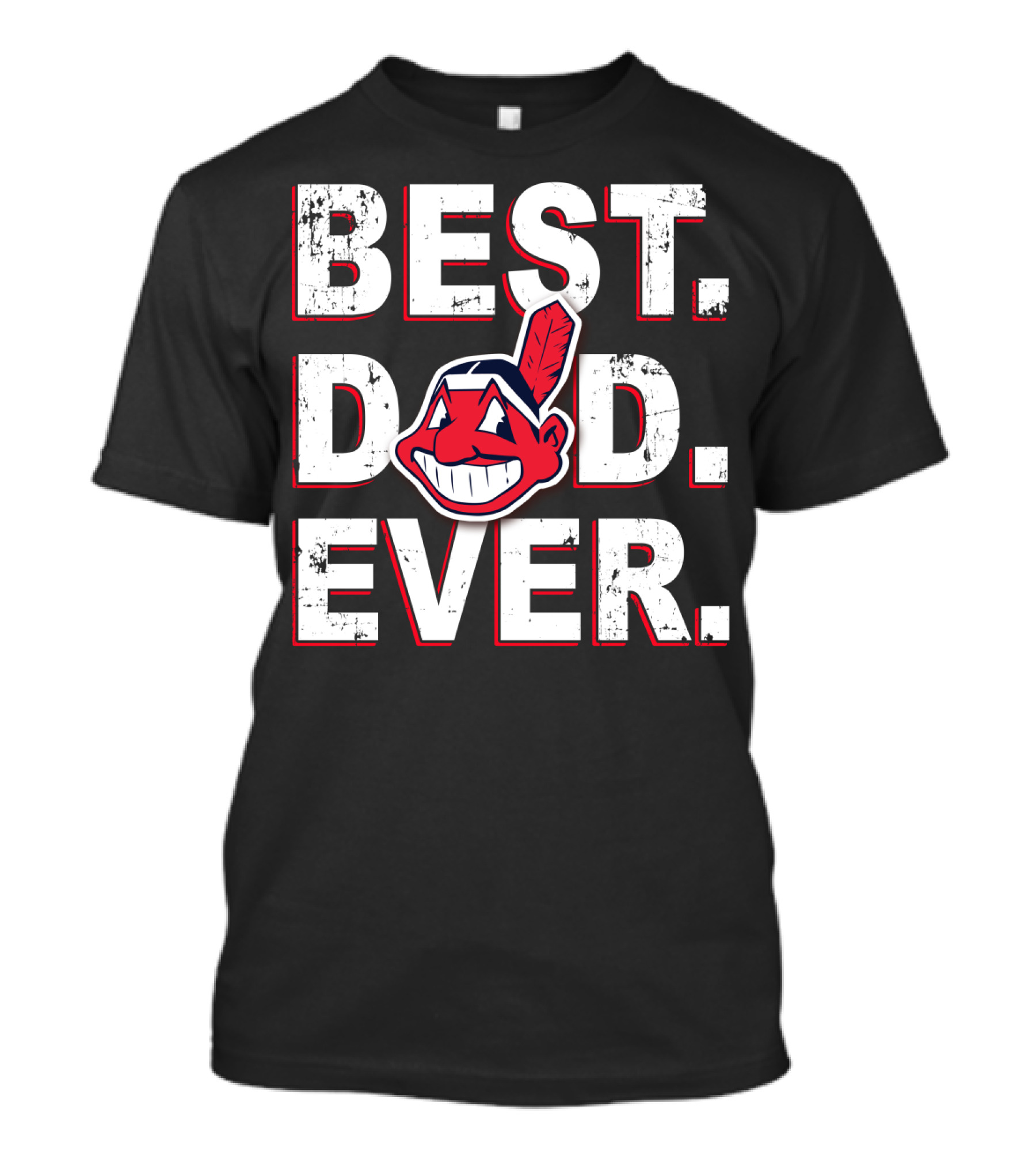 Best Dad Ever Indians Fan T-Shirt