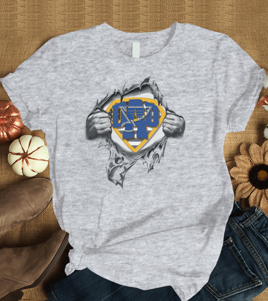 SUPERDAD St. Louis Blues Hockey Logo Hero T-Shirt