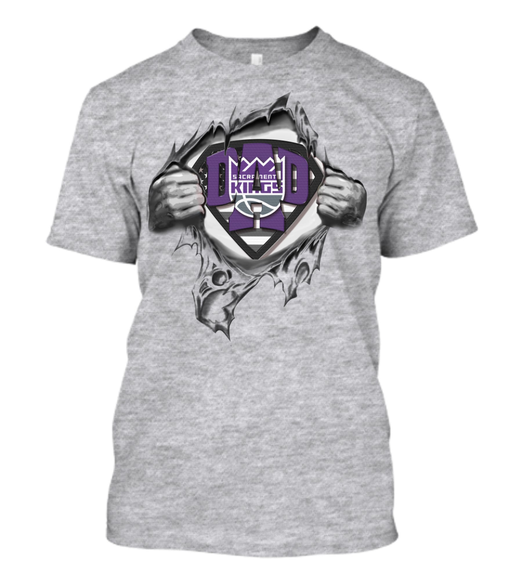 SUPERDAD Sacramento Kings Logo Superman Emblem T-Shirt