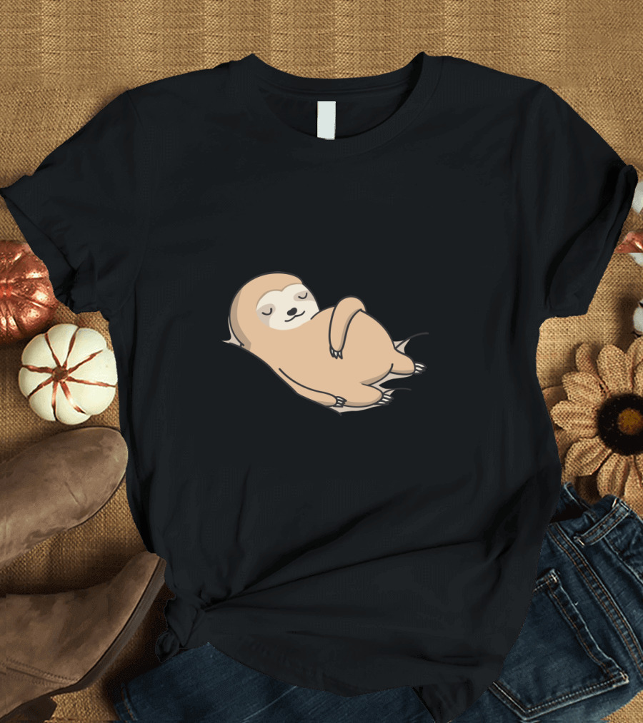 Namakemono Atsume Cute Sleeping Sloth Relaxed Cartoon Japan T-Shirt