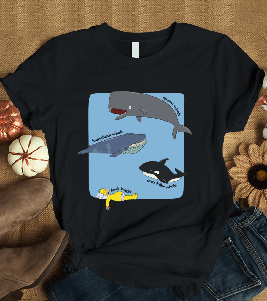 Know Your Whales Sperm Whale Humpback Whale Orca Killer Whale Land Whale T-Shirt