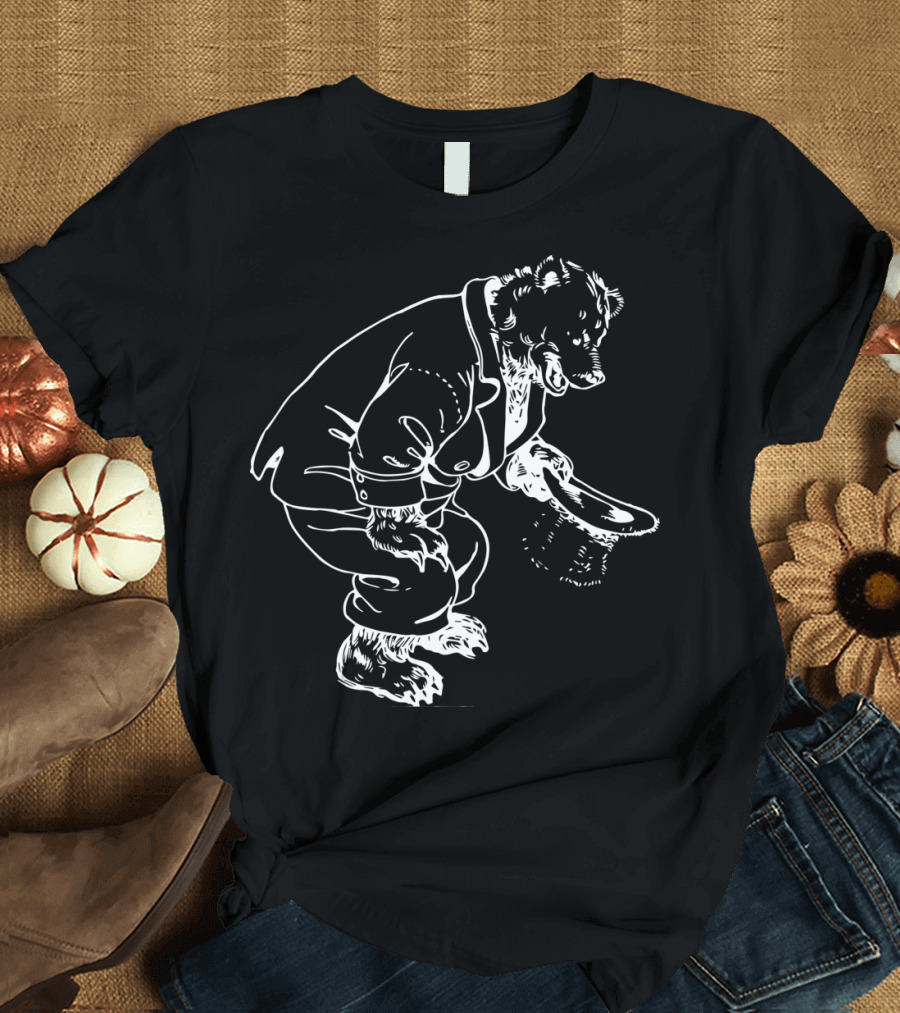 Papa Bear Tipping Hat Creative Stylish T-Shirt
