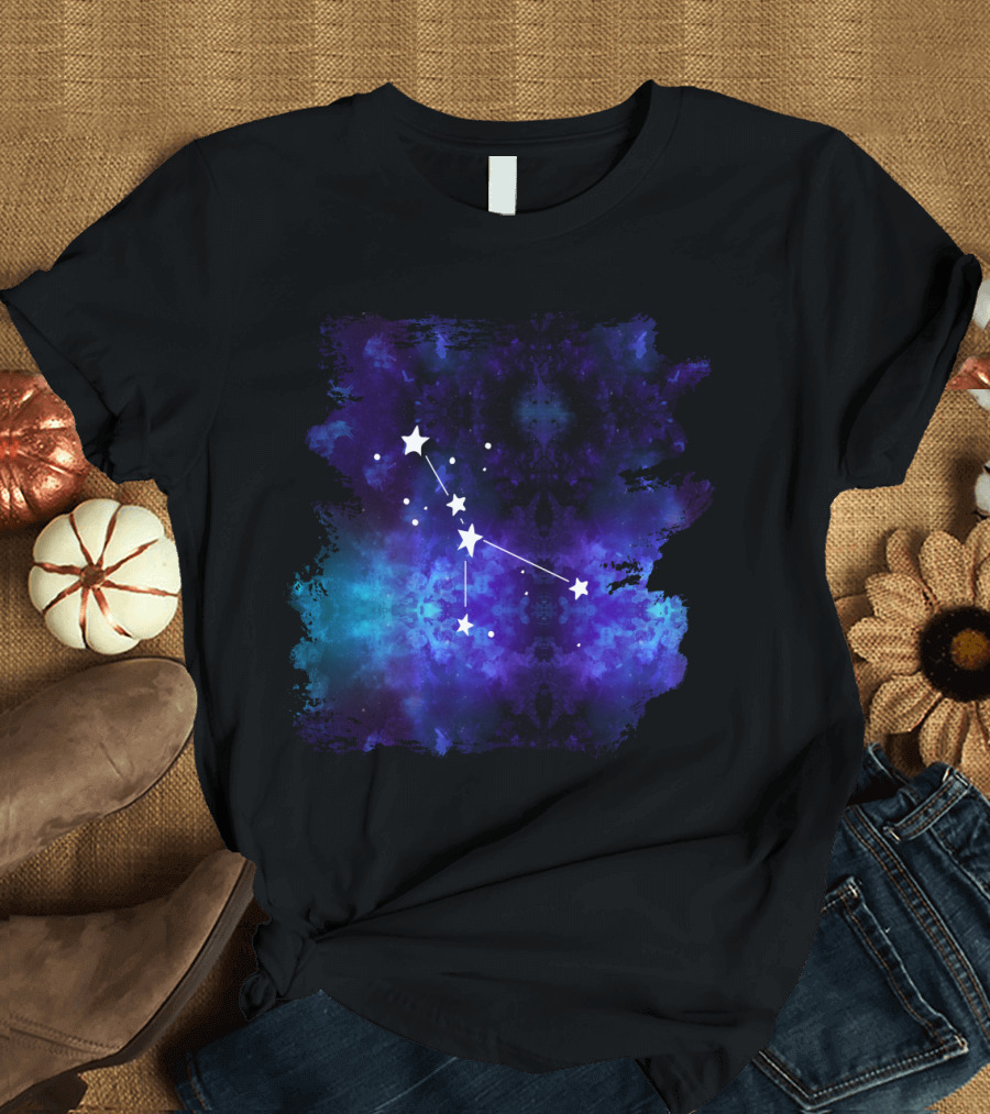 Cancer Constellation Cosmic Galaxy Background T-Shirt