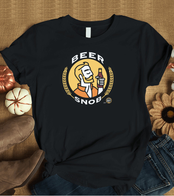 T-Shirt: Beer Snob Retro Cartoon Holding Beer Bottle Icons T-Shirt Beer Snob Retro Cartoon Holding Beer Bottle Icons T-Shirt