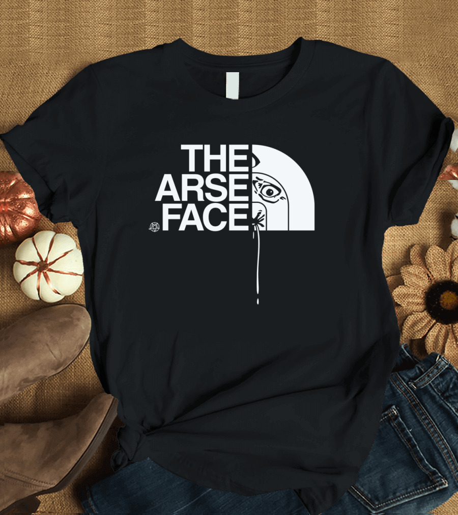 The Arse Face Parody with Iconic Arch Design and Eyebrow Detail T-Shirt