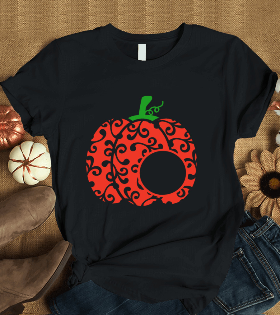 PUMPKIN SPICE Autumn Fall Leaves Pumpkin T-Shirt
