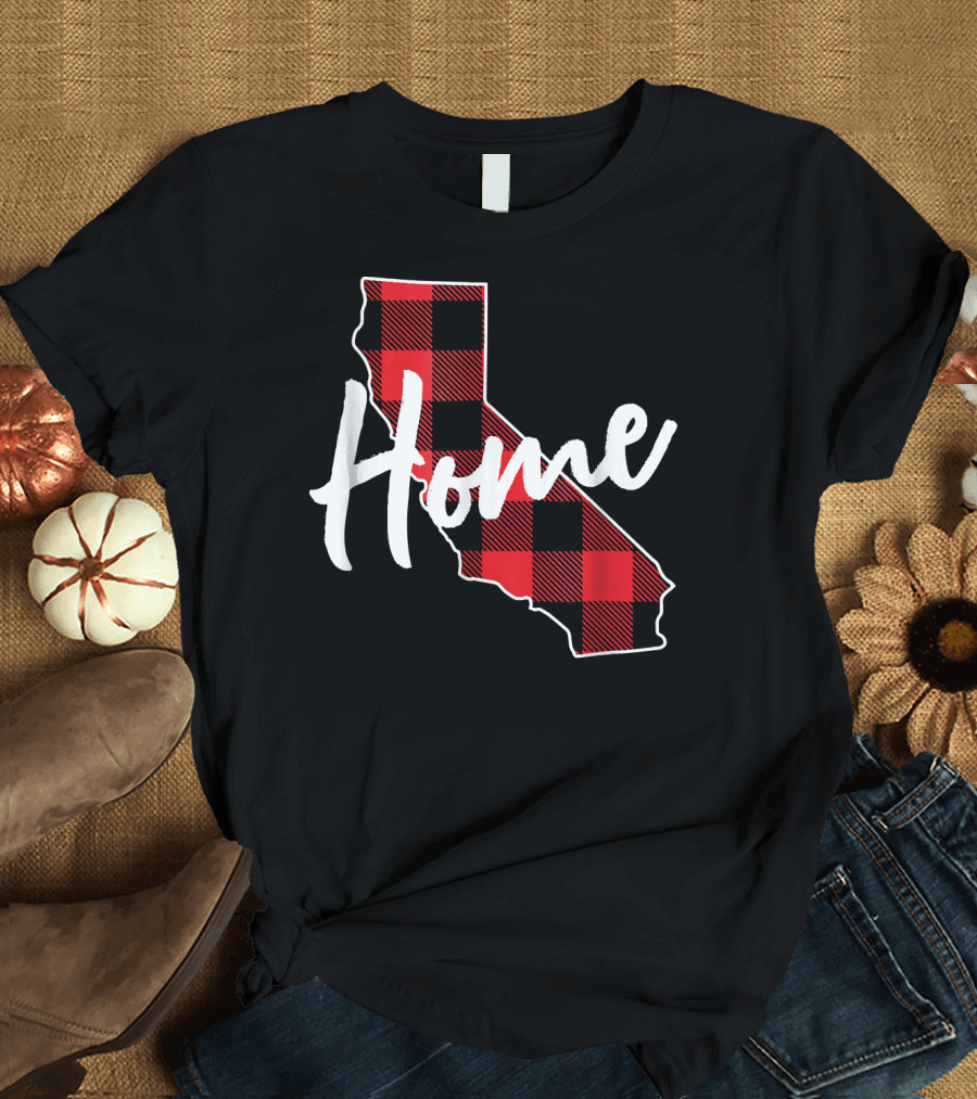 Buffalo Plaid California Home State T-Shirt