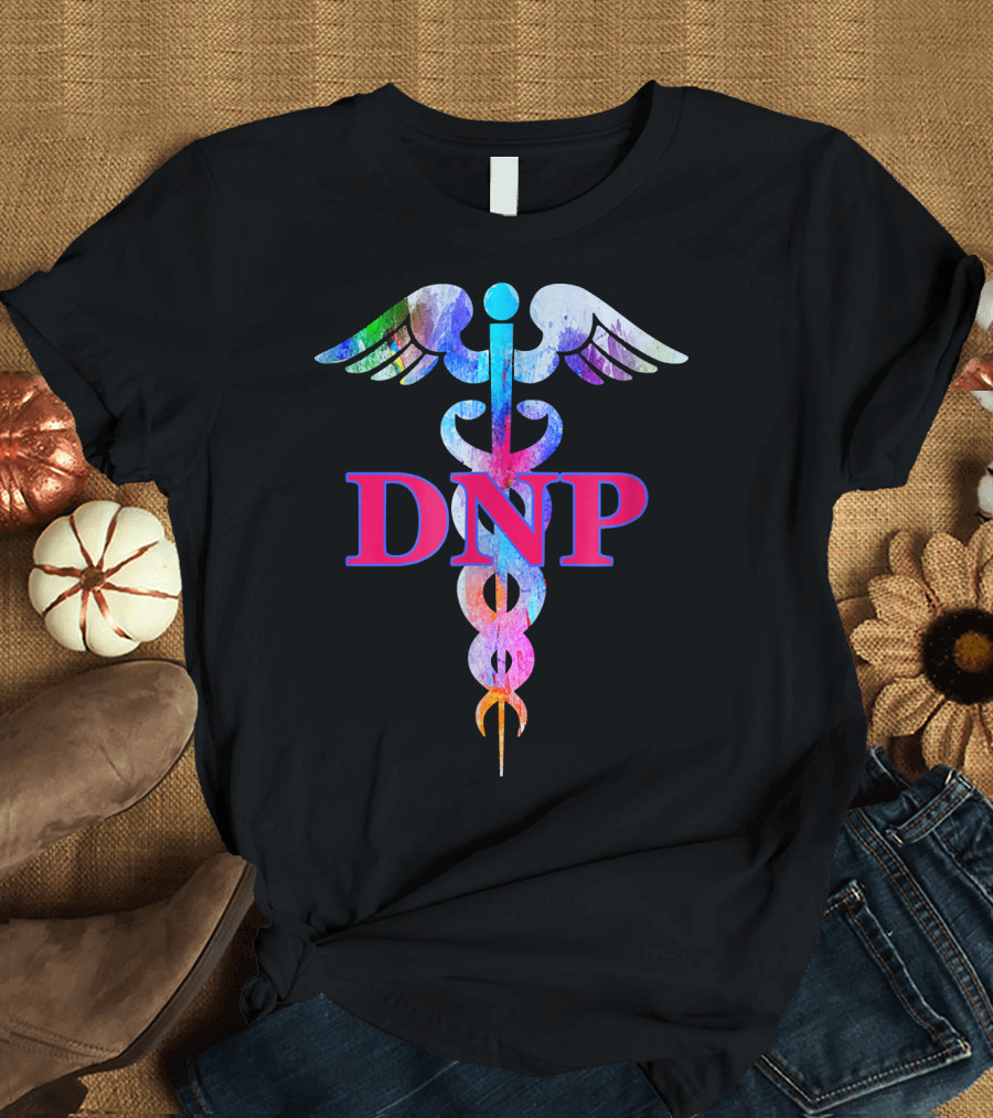 Doctor Of Nursing Practice DNP Multicolor Caduceus T-Shirt