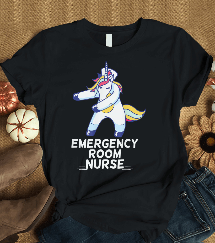 Emergency Room Nurse Unicorn Floss Dance T-Shirt