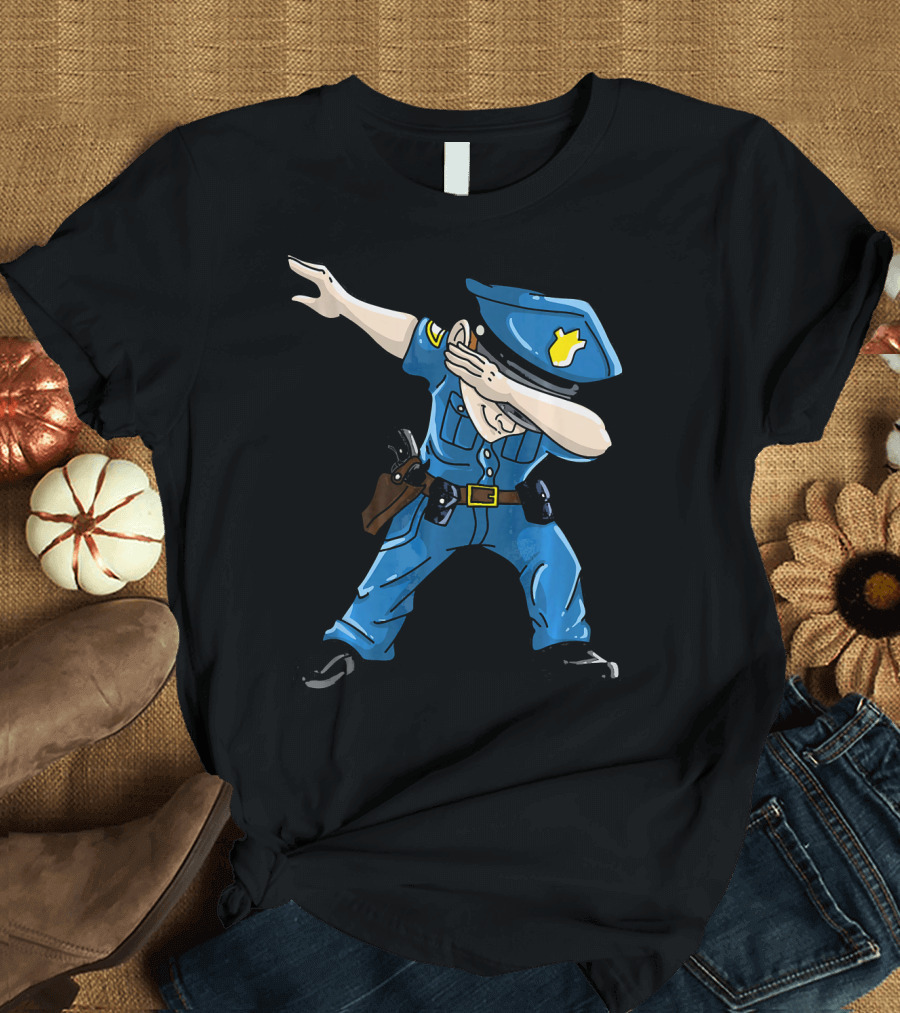 Funny Dabbing Policeman Cool Hip Hop Officer Dance Move T-Shirt