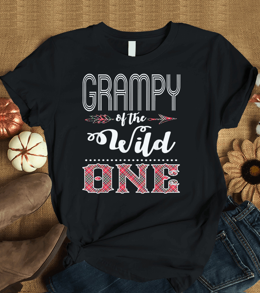 Grampy Of The Wild One Plaid Lumberjack T-Shirt